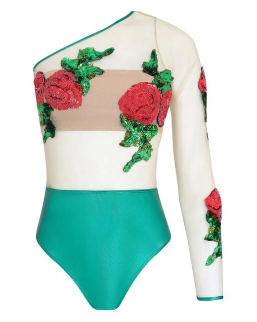 Brigitte Bardot Rosas Carnaval ボディスーツ Green