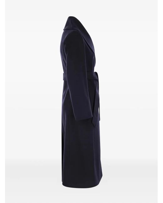 Max Mara Black Belted Wrap Coat