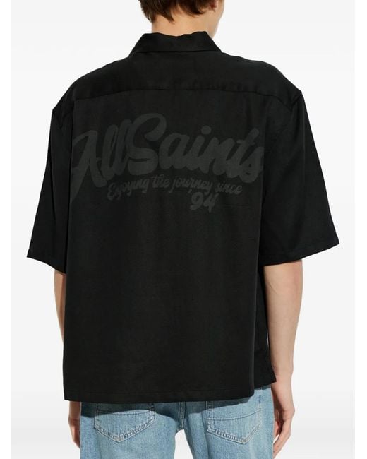 AllSaints Black Logo Shirt for men