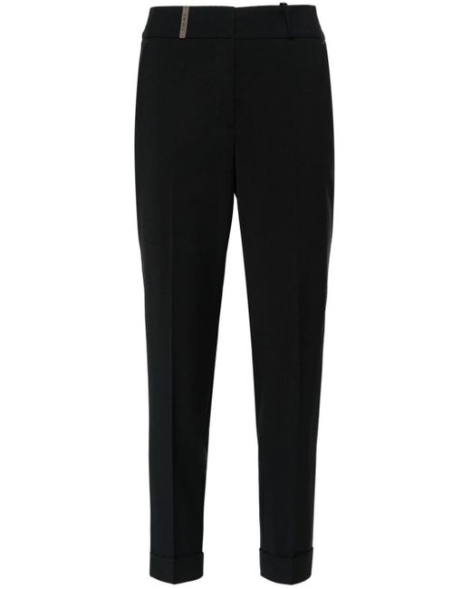 Pantalones de vestir con pinzas Peserico de color Black