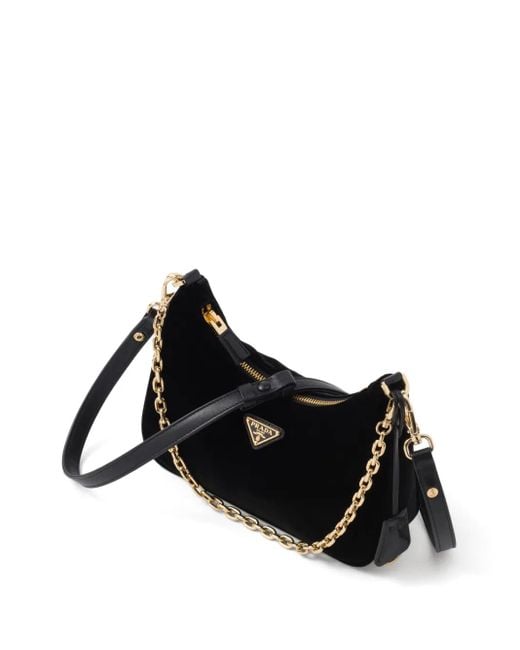 Prada ベルベット ミニバッグ Black