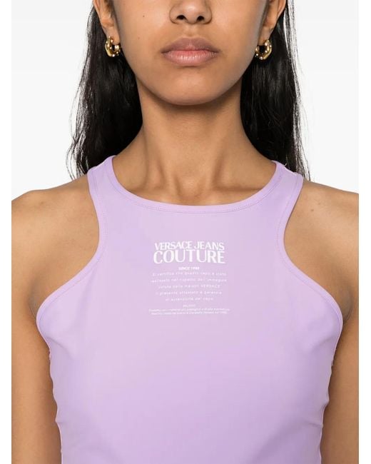Versace Jeans Couture Purple Sleeveless Bodysuit