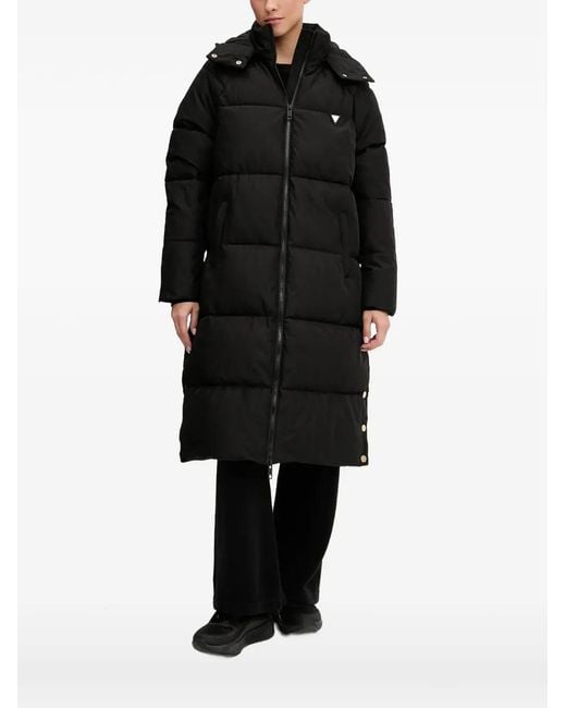 Black puffer coat Guess