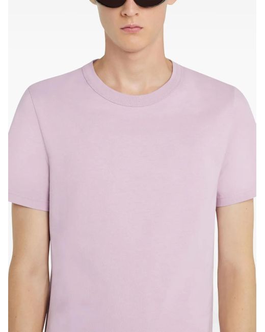 Courreges Pink Logo-Print T-Shirt for men