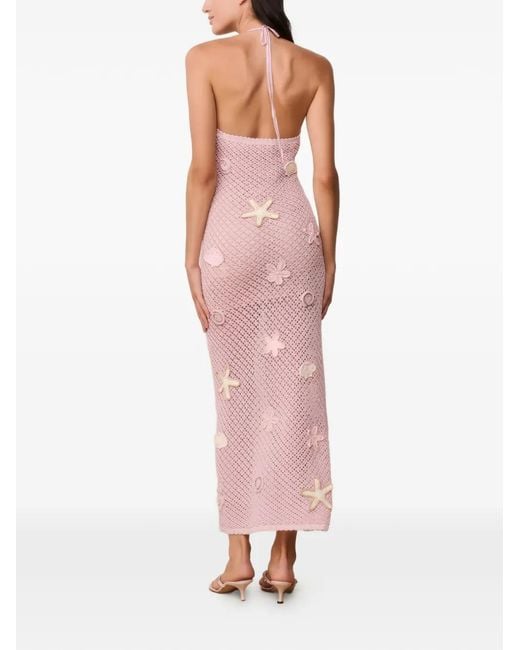 LoveShackFancy Pink Macie Maxi Dress