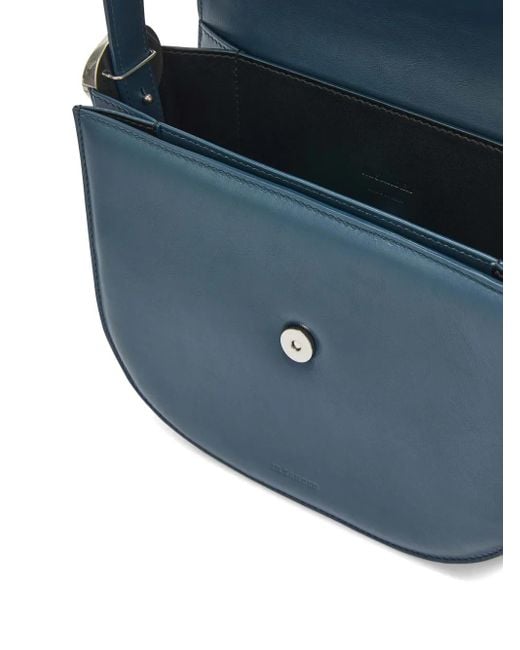 Jil Sander Blue Coin Umhängetasche Aus Leder