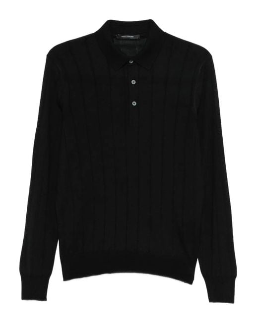 Tagliatore Black Rhys Polo Shirt for men