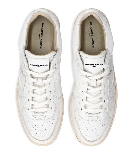 Philippe Model White Pgal Perforated Panel Trainers for men