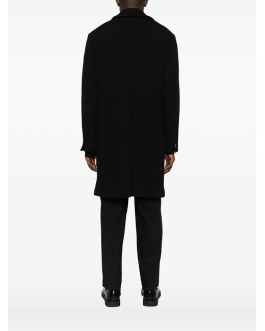 Barena Black Single-Breasted Long-Sleeve Coat for men