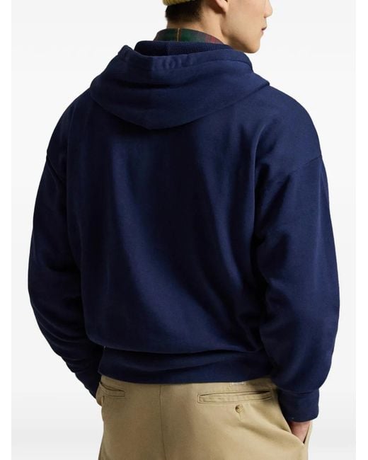 Polo Ralph Lauren Blue Polo Bear Zip-Up Hoodie for men