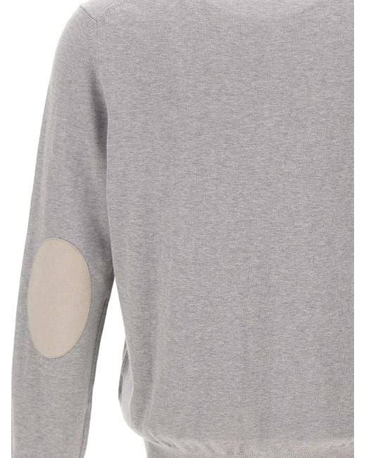 Kangra Gray Cotton Sweater for men