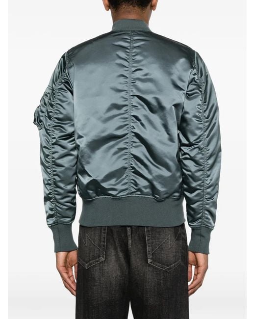 Alpha Industries Blue Reversible Bomber Jacket for men