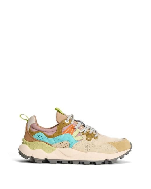 Flower Mountain White Yamano 3 Lace-Up Sneakers