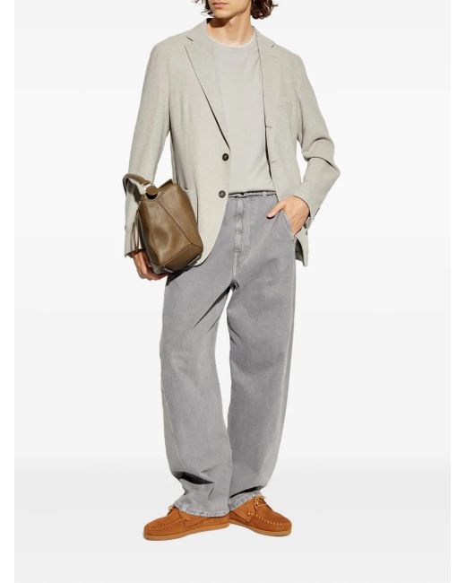 Eleventy White Two-Button Patch-Pocket Blazer for men