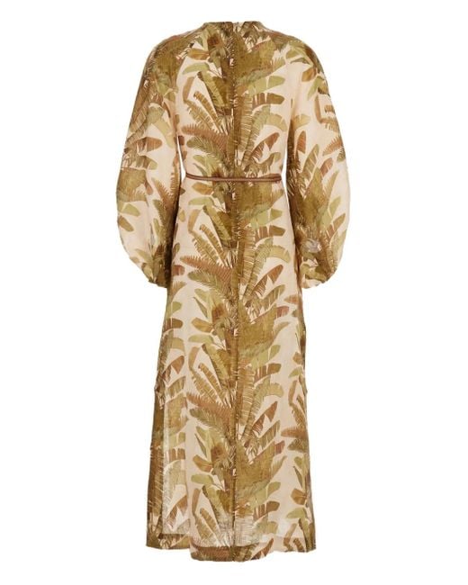 Donna Vestito Midi Ascension di Zimmermann in Natural