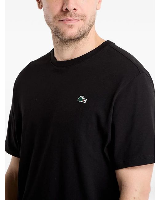 Lacoste Black Graphic-Print T-Shirt for men