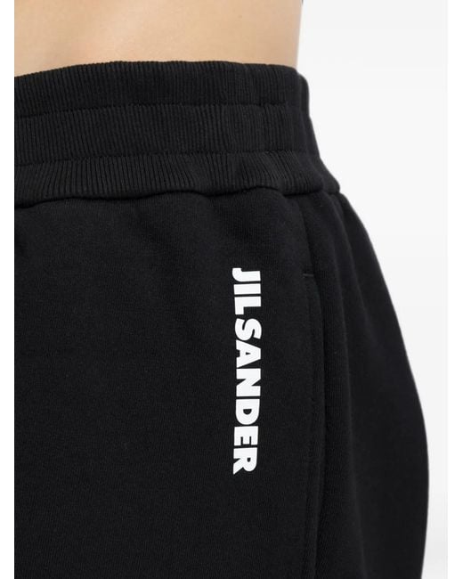 Jil Sander Black Logo-Print Track Pants for men