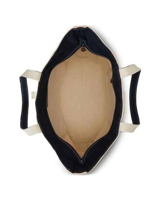 Polo Ralph Lauren White Logo-Embroidered Canvas Tote Bag for men