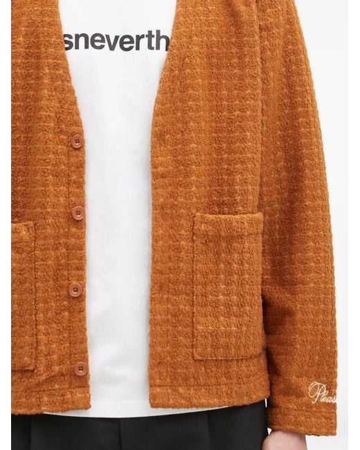 Cardigan À Poches Texturées Pleasures pour homme en coloris Brown