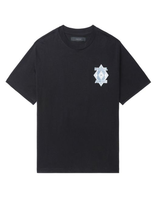 Amiri Black Graphic-print Cotton T-shirt for men