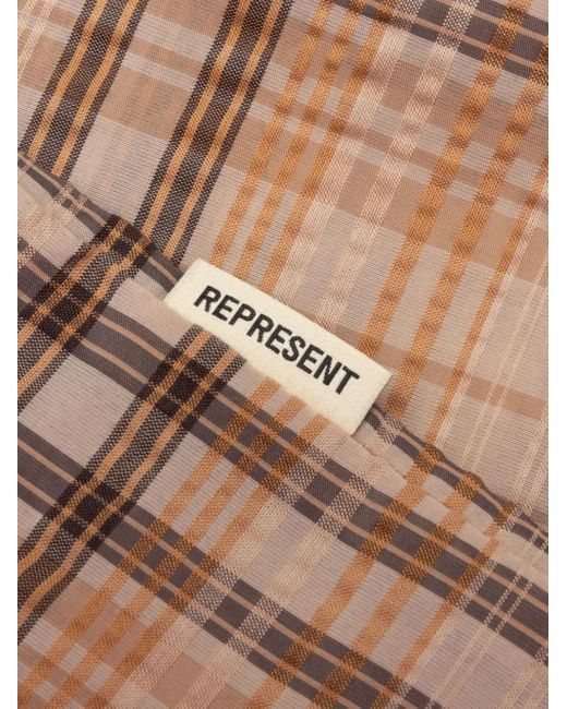 メンズ Represent チェック シャツ Natural