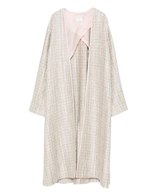 Forte_forte White Striped Coat