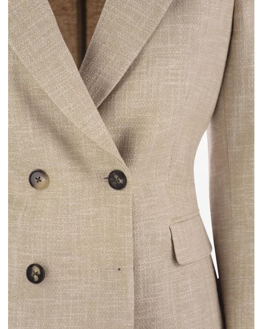 SAULINA Natural Antonella Double-Breasted Blazer