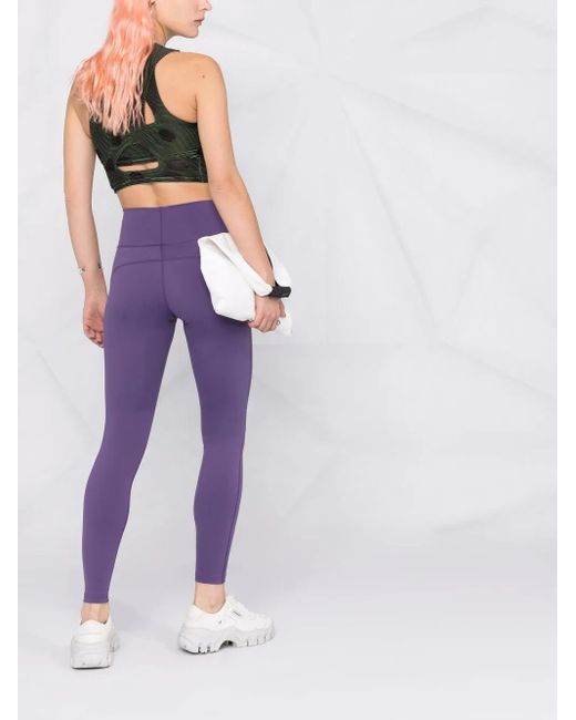 7 DAYS ACTIVE Purple Logo-Print Leggings