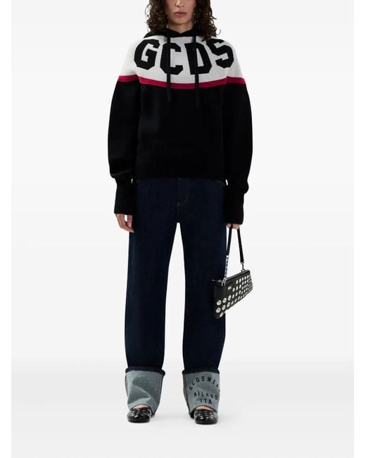 Gcds Blue Logo-Patch Jeans