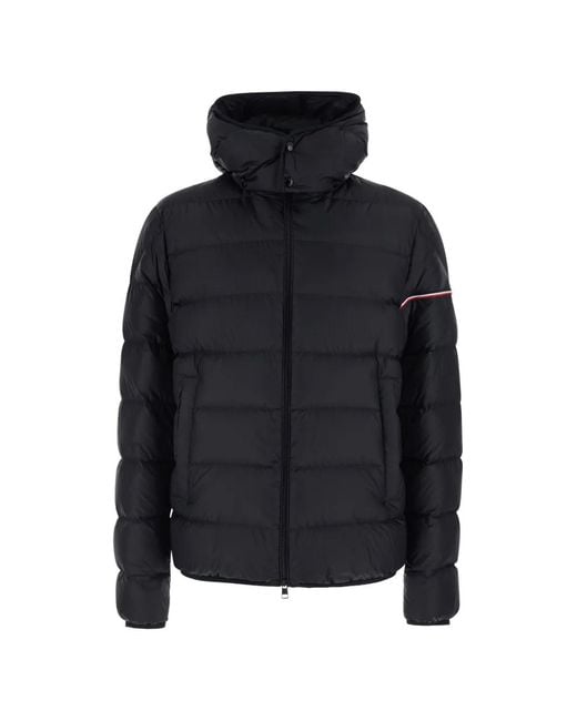 Moncler Blue Quilted Hooded Jacket for men