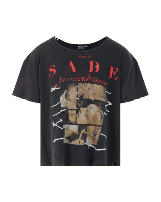 Enfants Riches Deprimes Black Les Crimes De L'Amour Graphic-Print Distressed T-Shirt for men