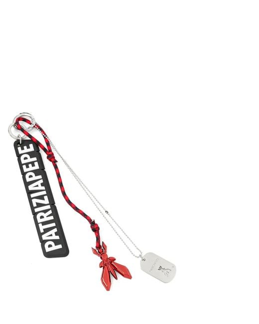 Patrizia Pepe Pink Fly Charm Keyring