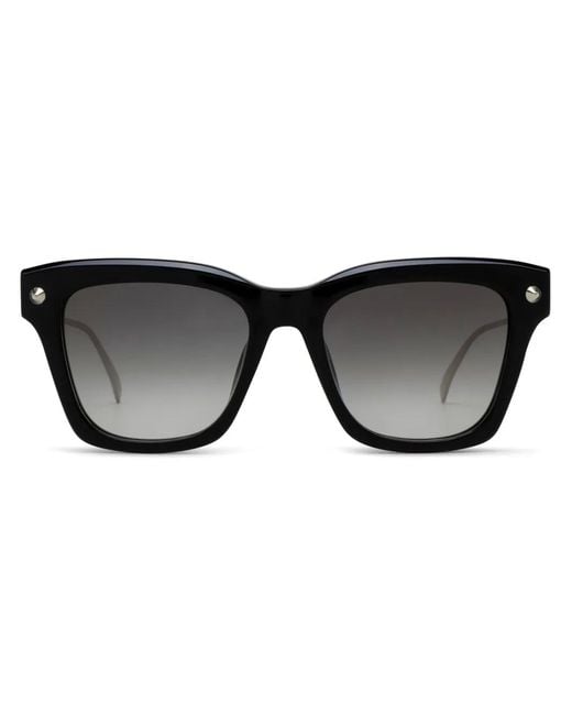 McQueen Black Square-Frame Sunglasses