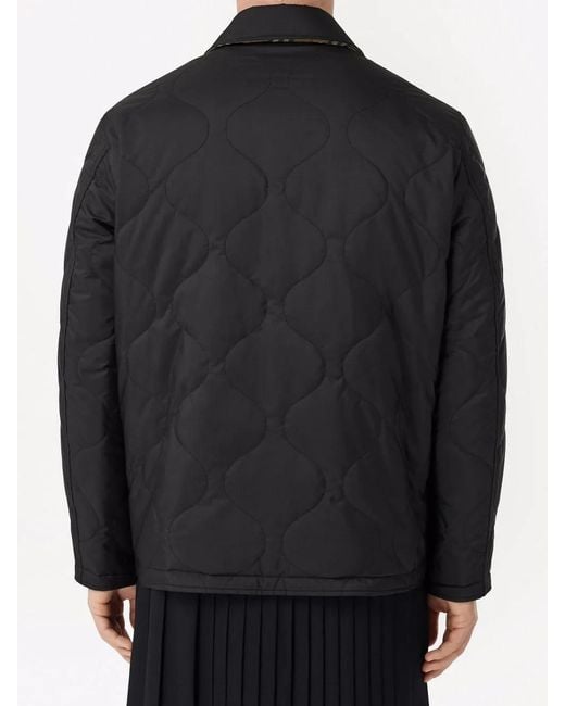Burberry Black Reversible Vintage Check Thermoregulated Overshirt for men