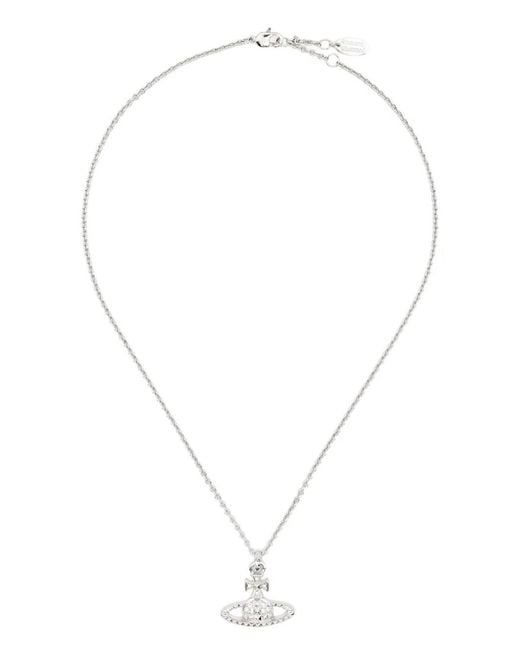 Vivienne Westwood White Mayfair Bas Relief Pendant Necklace