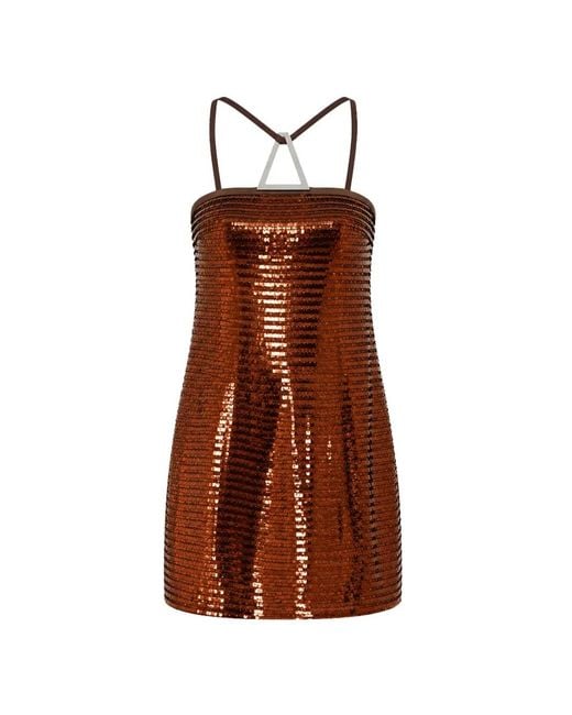 16Arlington Brown Robe Courte À Sequins Nolo