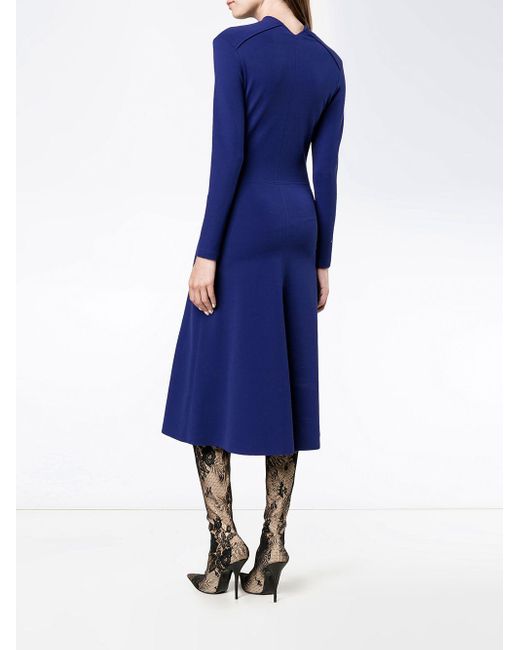 Balenciaga プランジネック ドレス Blue