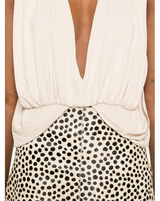 Esse Studios Natural Solina V-Neck Cape Top