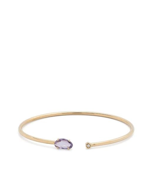 JIA JIA White 14Kt Bendable Sapphire Cuff Bracelet