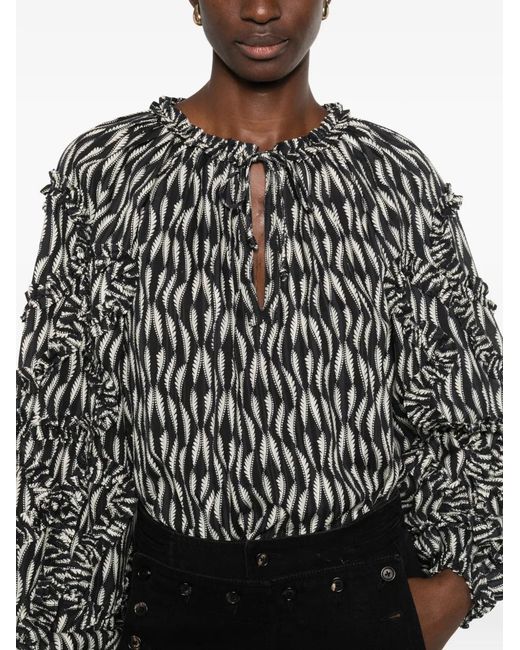 Ulla Johnson Gray Azrou Blouse