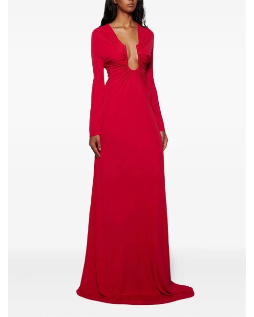Christopher Esber Strapless Jurk in het Red