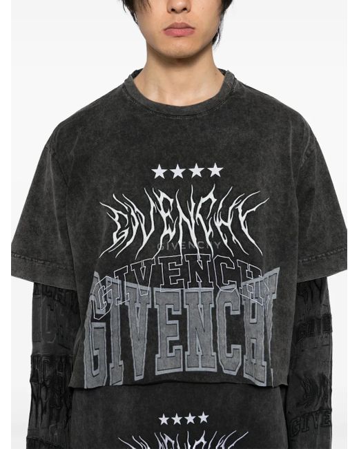 Givenchy Layered-Sleeve T-Shirt in Black for Men | Lyst