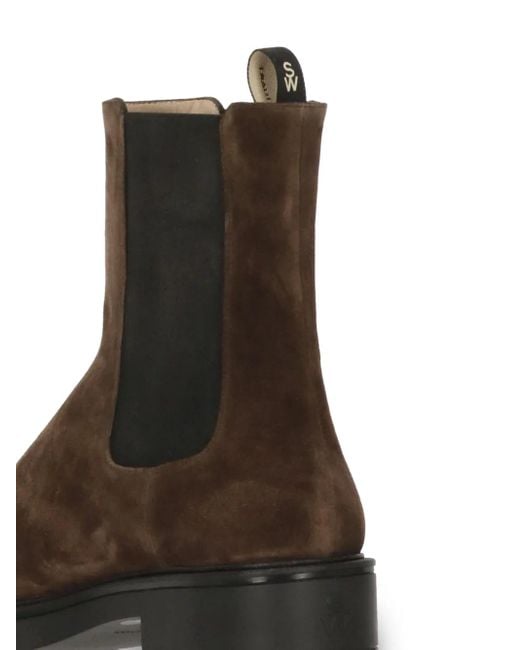Stuart Weitzman Brown 40Mm Celia Suede Boots