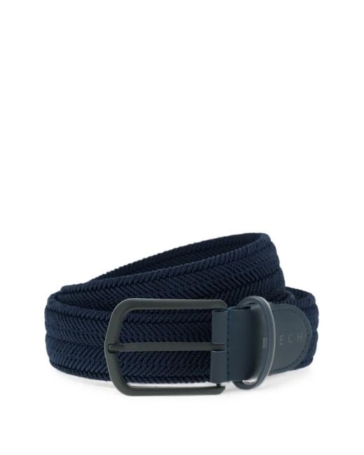 Boggi Blue Belt Woven Stretch Viscose Blend for men