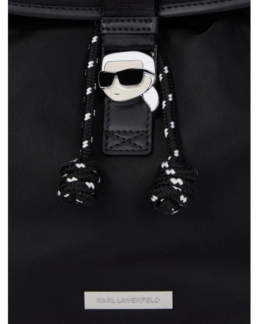 Karl Lagerfeld Black Small Ikon Backpack