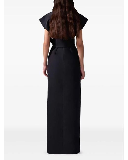 Carolina Herrera キャップスリーブ ドレス Blue