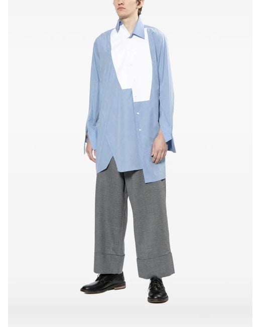 Junya Watanabe Blue Colour-Patch Shirt for men
