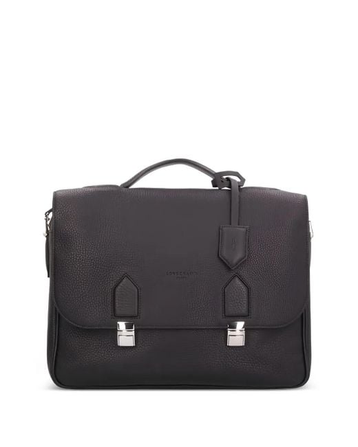 Longchamp Ulysse レザービジネスバッグ Black