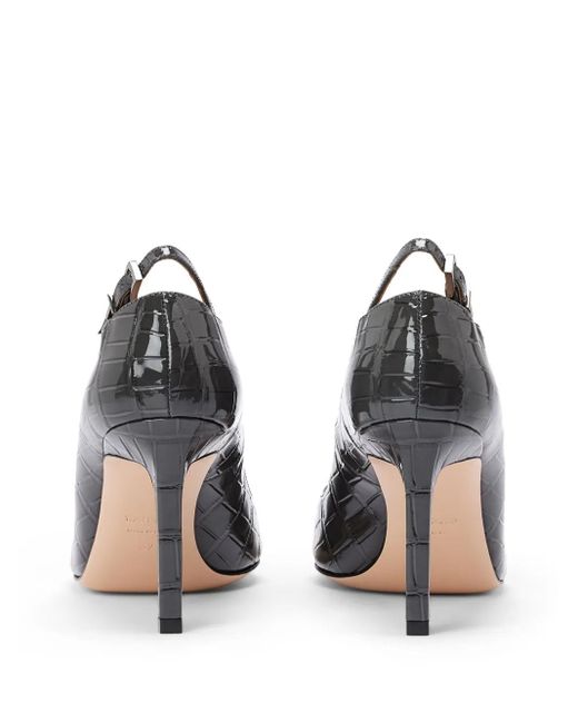 Tom Ford Black 85Mm Angelina Croc-Embossed Leather Pumps