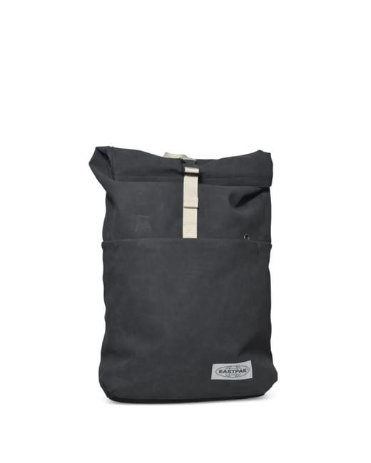 Eastpak Black Up Roll Logo-Patch Backpack